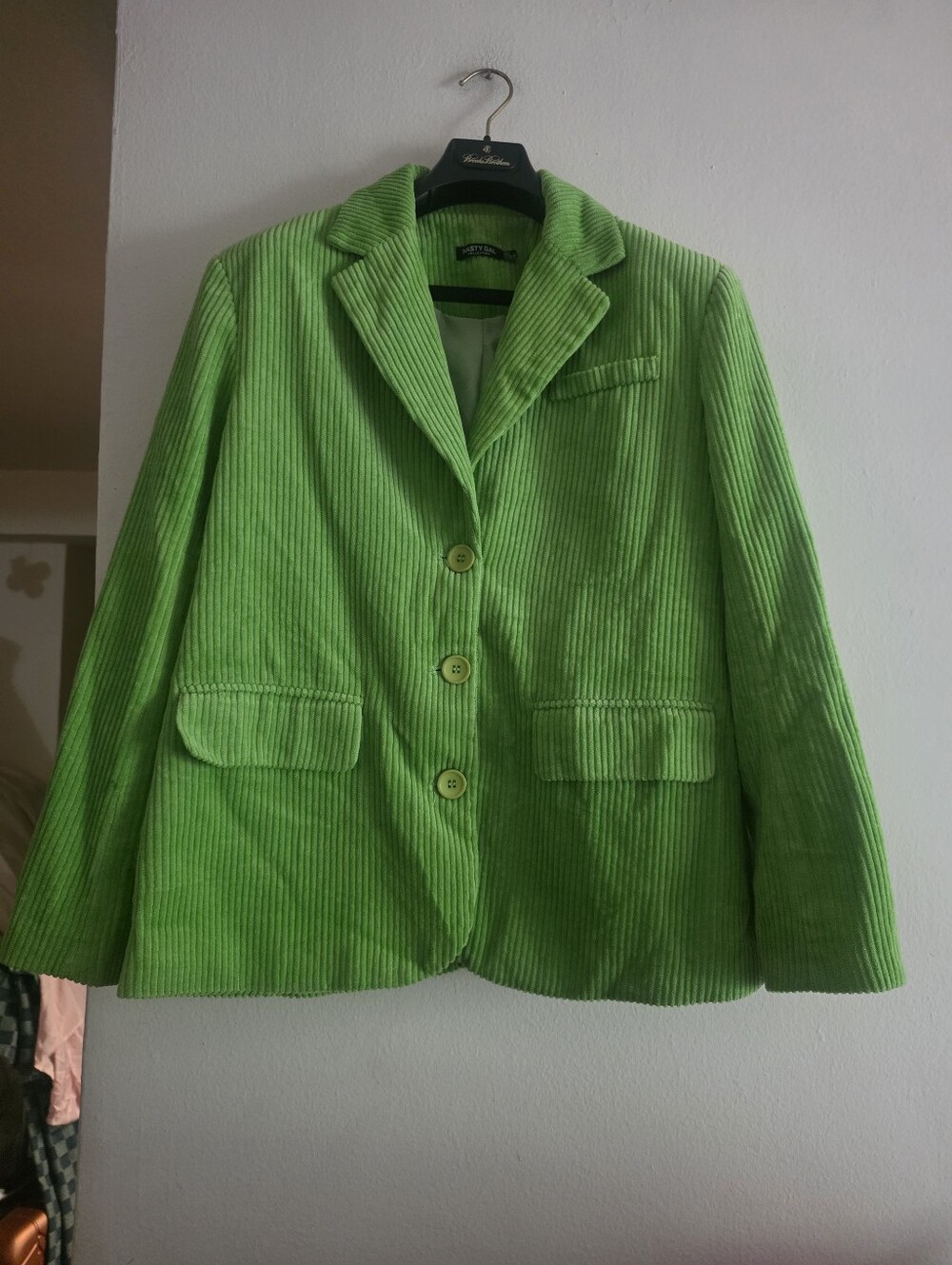 Nasty Gal Collection Corduroy Blazer Neon Green Sz 4 Nwot. BLAZER ONLY!!!